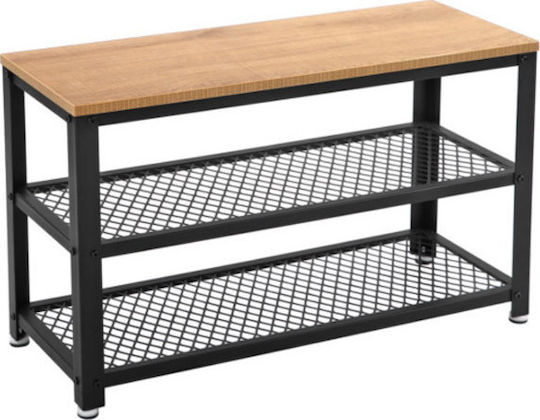 Μεταλλική με 2 Ράφια Μαύρη 73x30x45cm LBS073N01 Μεταλλική με 2 Ράφια Μαύρη 73x30x45cm LBS073N01