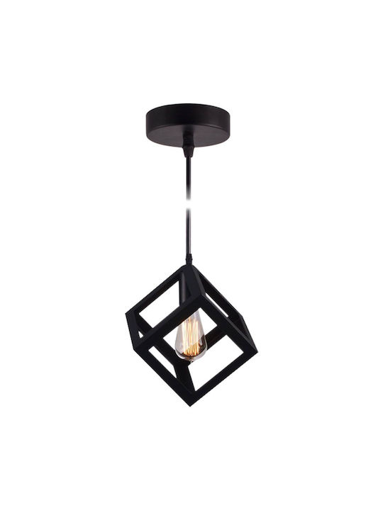 Vivalux Pendant Light Black with Socket E27 22x22x142cm