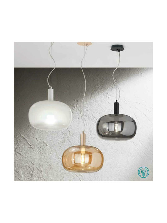 Ondaluce Pendant Light White with Socket E27 20cm