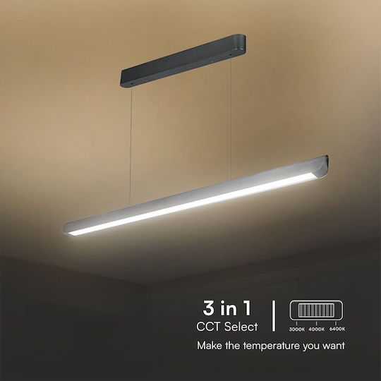 V-TAC Pendant Light Gray 122.7x5cm