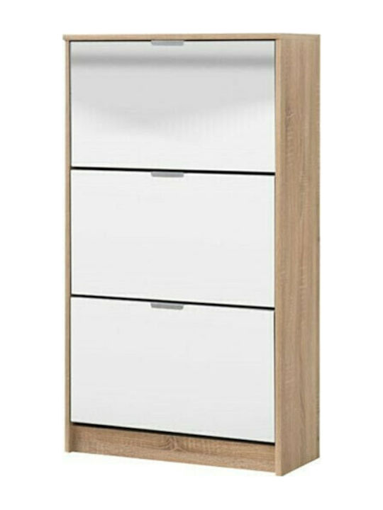 Ξύλινη Παπουτσοθήκη Hugo 23 με 3 Ράφια Sonoma Μ67xΠ28xΥ119cm
