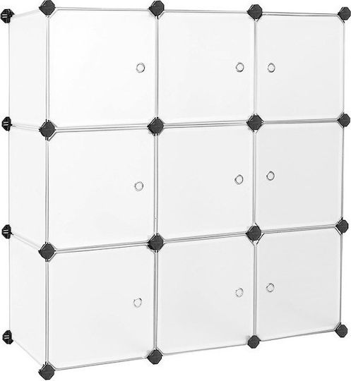Plastic White 9 Cubes 93x31x93cm LPC116WS