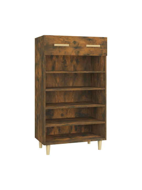 Ξύλινη Παπουτσοθήκη με 5 Ράφια Δρύς Μ60xΠ35xΥ105cm
