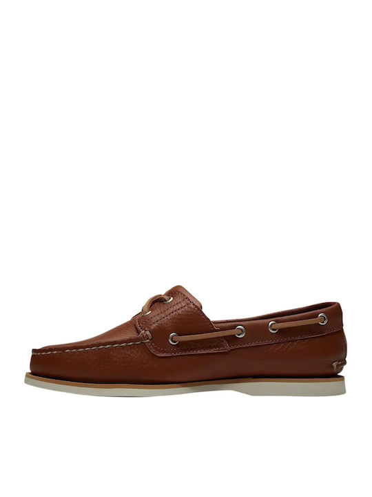 Дамски Кожени Boat Shoes в Кафяв Цвят