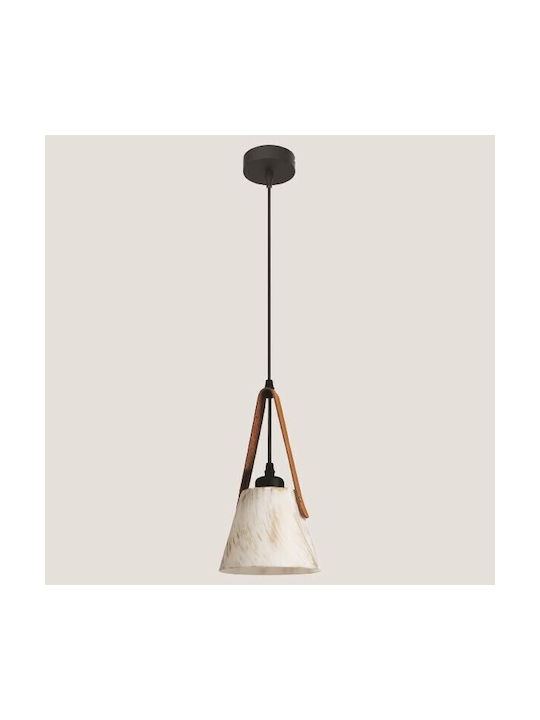Eurolamp Hängelampe Weiß Glocke mit Fassung E27 51x15cm.