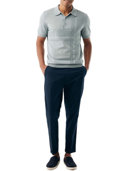 Men's Trousers Chinos Elastic in Tapered Leg Style Blue