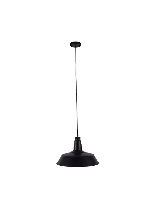 VenCore Pendant Light Black Bell with Socket E27 36x36x25cm