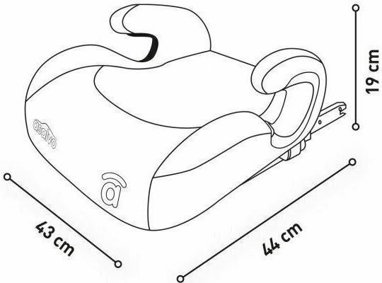 Asalvo Scaun Auto Booster i-Size cu Isofix Gri 22-36 kg