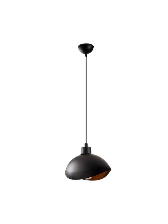 Opviq Sivani Lustră Negru cu Dulie E27 28x15x112cm.