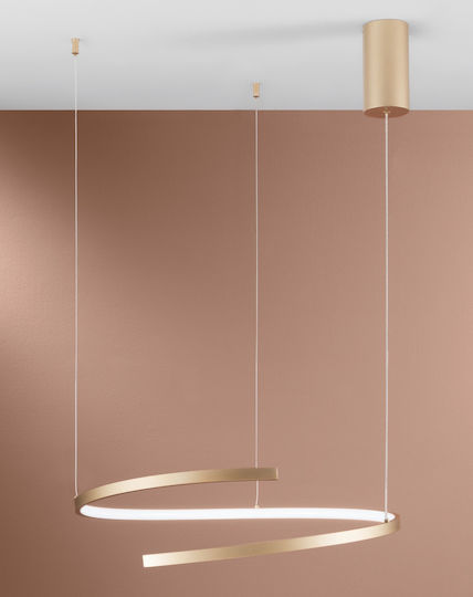 Fan Europe Led-Moma-S60 Hängelampe Gold 60x12x150cm Fan Europe Led-Moma-S60 Hängelampe Gold 60x12x150cm