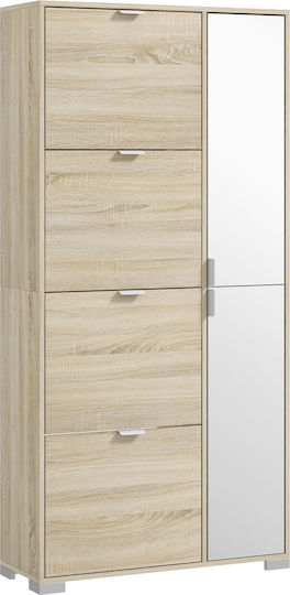 Holzschuhschrank Beige 82x30x168cm Holzschuhschrank Beige 82x30x168cm