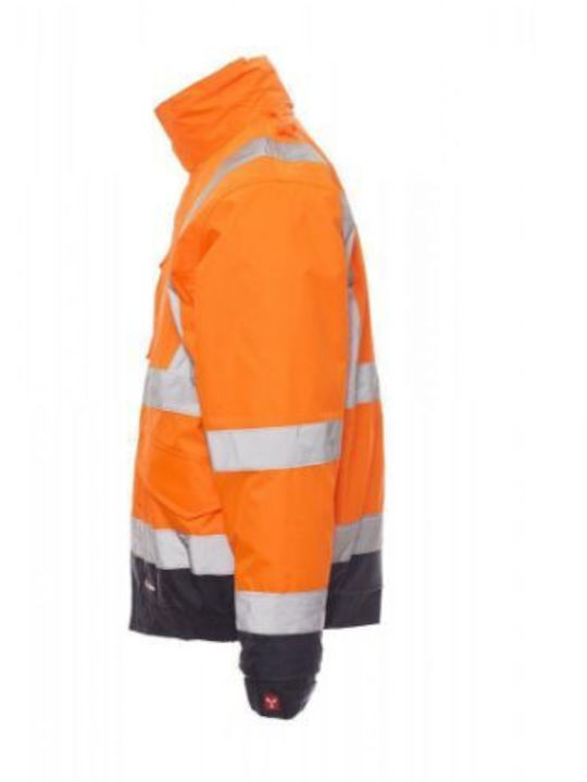 Payper Paddock Arbeitsjacke Reflektierend mit Kapuze Orange
