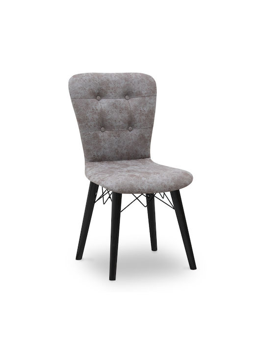 Palmira Dining Room Fabric Chair Gray 47x44x88cm