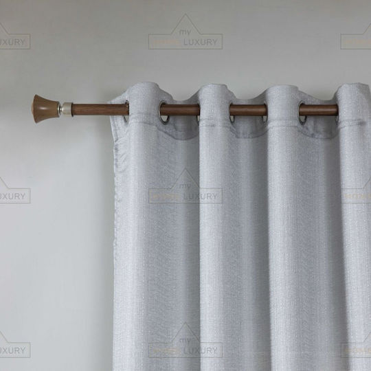 My Home Luxury Завеса с Копчета Line Сива 270x270см