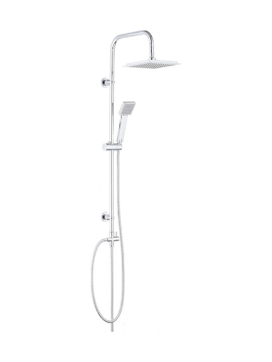 Katsamakos Shower Column with Bathtub Mixer Gray