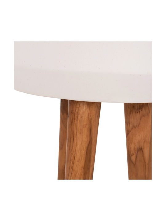 HomeMarkt Quan Concrete White Flower Pot 40x40x85cm