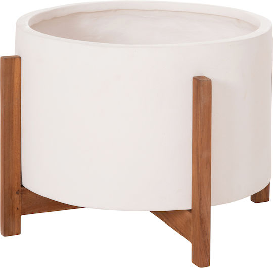 HomeMarkt Hoff Ghiveci de Flori din Beton Alb 50x50x35cm