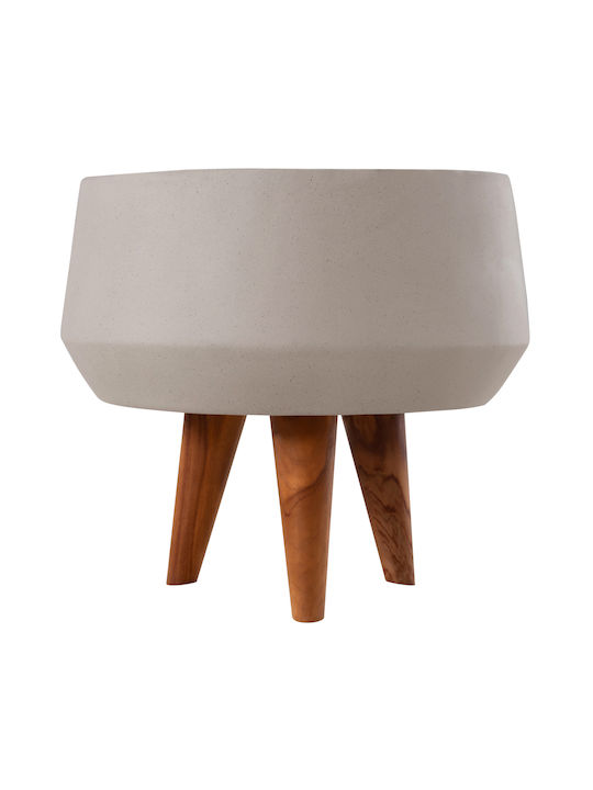 HomeMarkt Quan Concrete Flower Pot Gray 40x40x50cm