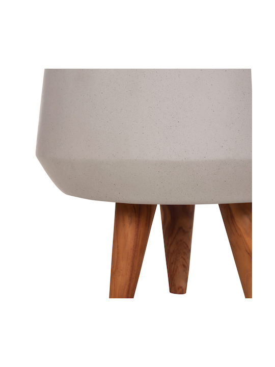 HomeMarkt Quan Concrete Flower Pot Gray 40x40x50cm