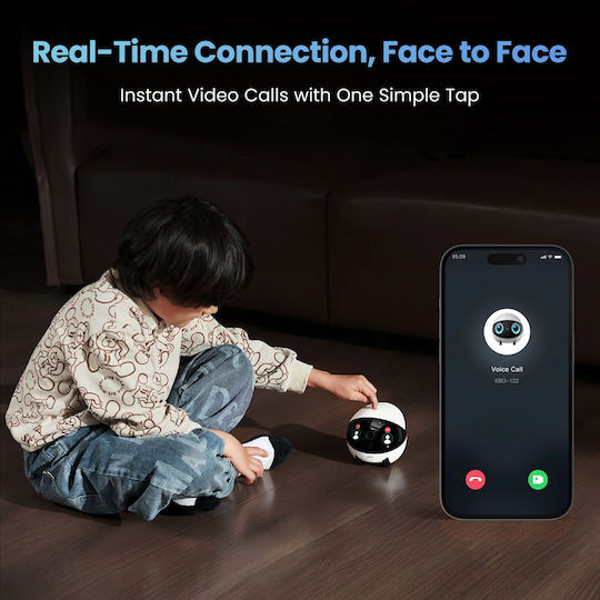 Enabot EBO Air 2 Plus Companion Robot Κάμερα Full HD+ 5MP Μπαταρίας με Αμφίδρομη Επικοινωνία Ροζ