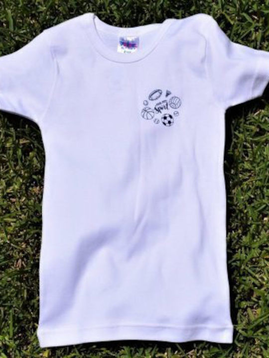 Fridel Petit Kids Undershirt Short-sleeved White