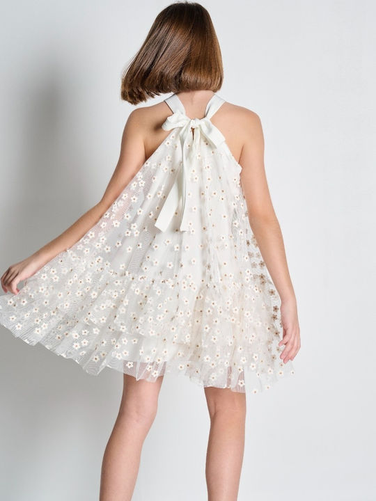 Детска Рокля Без Ръкави От Тюл Розова