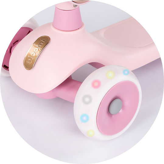 Chipolino Kids 3-Wheel Scooter with LED Lighting for 2+ Years Pink