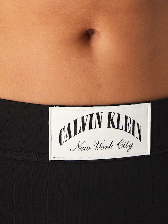 Cotton High-Waisted Women's Brief White-Black