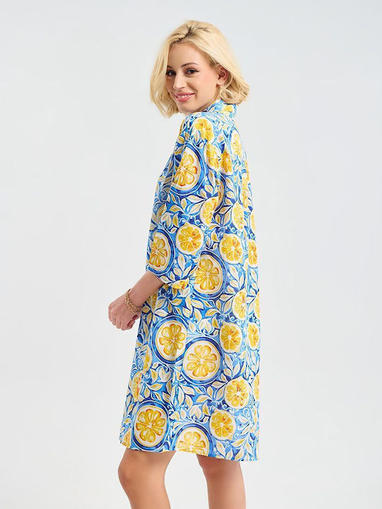 Ble Resort Collection Women's Blue Beach Caftan Ble Resort Collection Women's Blue Beach Caftan