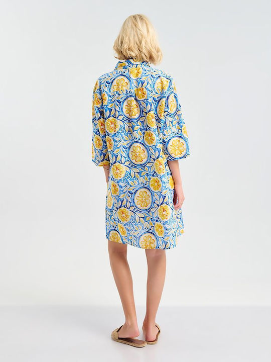 Ble Resort Collection Women's Blue Beach Caftan