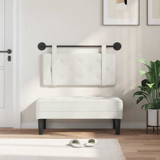 vidaXL Back Cushion for Bed Headboard with White Leather 80x40cm