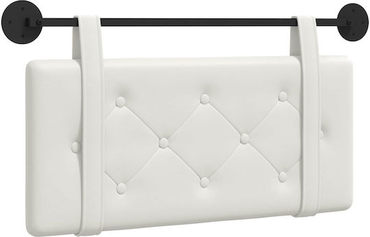 vidaXL Back Cushion for Bed Headboard with White Leather 80x40cm