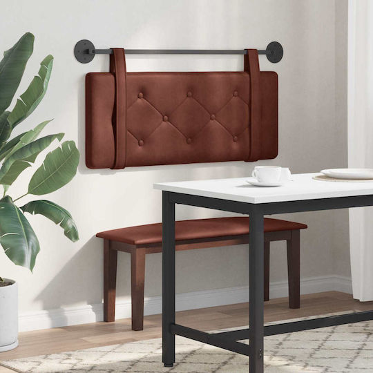 vidaXL Leather Brown Bed Headboard Cushion 100x40cm