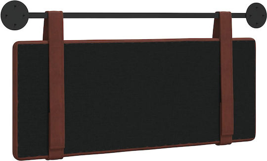vidaXL Leather Brown Bed Headboard Cushion 100x40cm