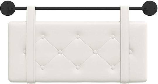 vidaXL Back Cushion for Bed Headboard with White Leather 80x40cm