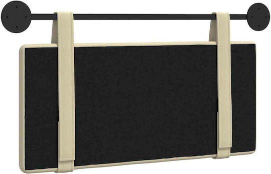vidaXL Beige Leather Bed Headboard Cushion 80x40cm