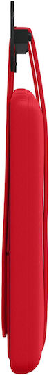 vidaXL Leather Red Bed Headboard Cushion 100x40cm