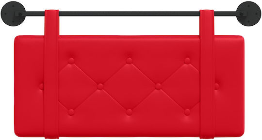vidaXL Kopfstütze für Betten mit Leder Rot 80x40cm