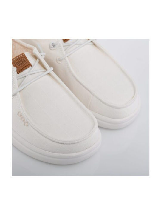 Wendy Rise Chambray Дамски Мокасини в Бял Цвят