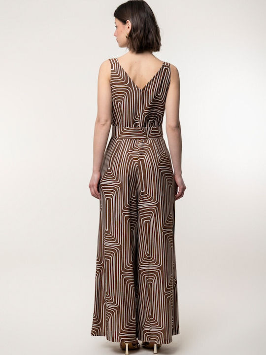 Women's Sleeveless One-piece Jumpsuit Multicolour 57-25-004A-1