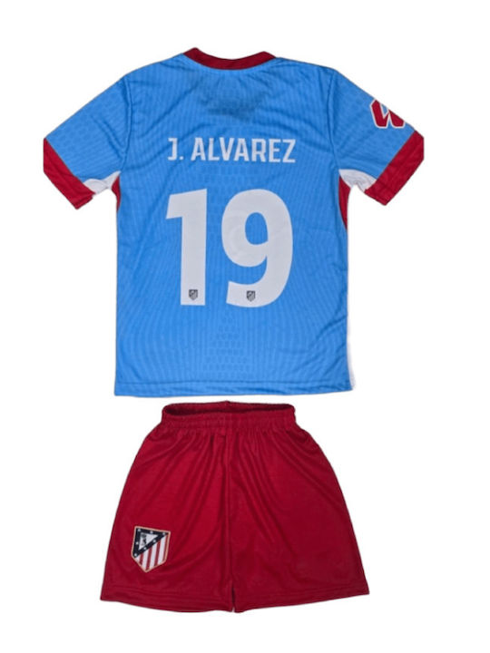 Kids Football Set Alvarez Atletico Madrid 2025-2026 Blue-Red Balón De Oro Red Blue Unisex Kids Ab154