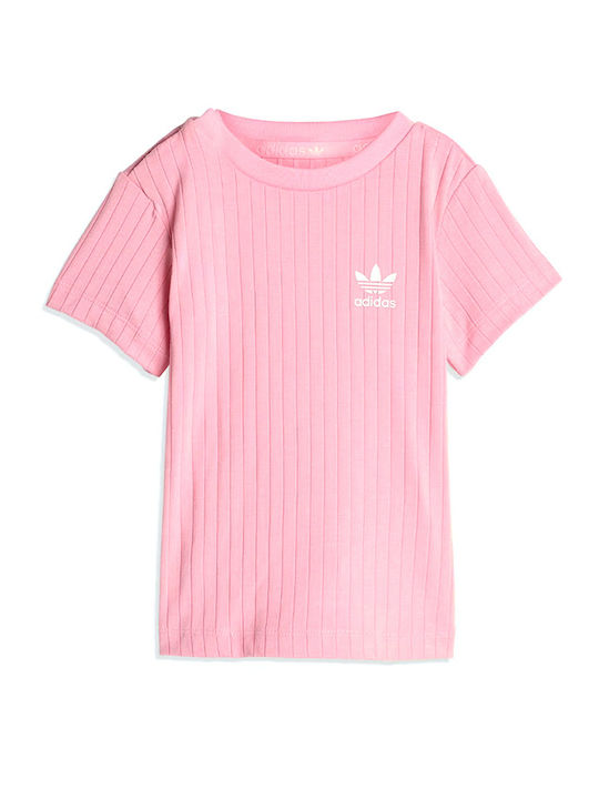 adidas Детски Комплект със Шорти Розов 2 Броя