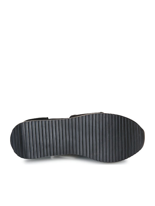 Leder Damen Espadrilles in Schwarz Farbe