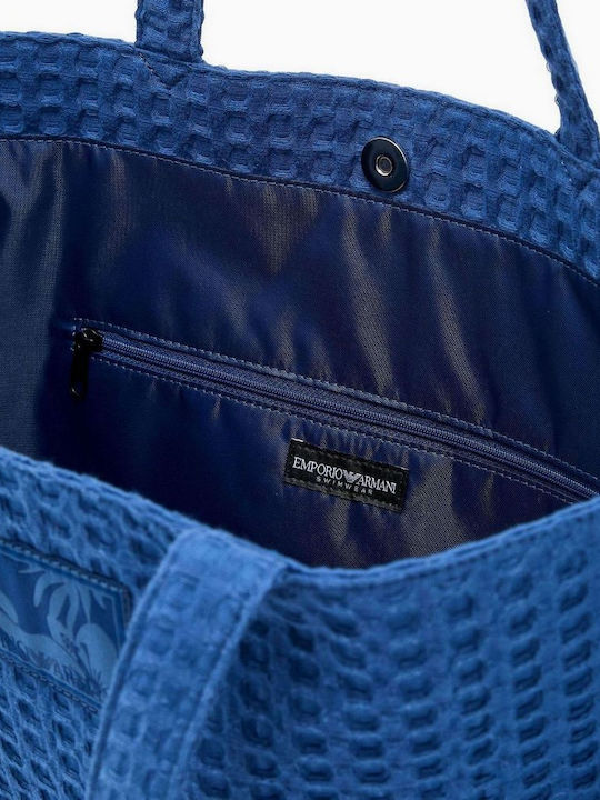 Υφασμάτινη Γυναικεία Τσάντα Shopper Ώμου Μπλε