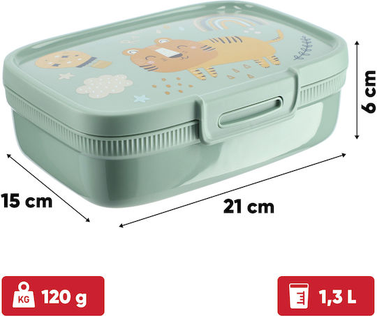 Curver Kunststoff Kinderlebensmittelbehälter 1.3 Liter Grüne