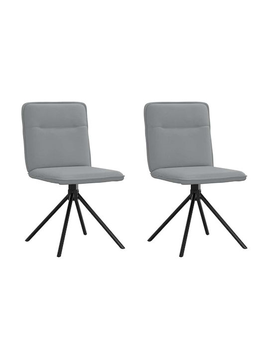 Scaune Sala de mese Gri deschis 2buc 46.5x53x84buc