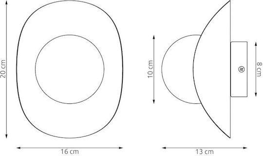 Emibig Modern Wall Lamp with G9 Socket Brown