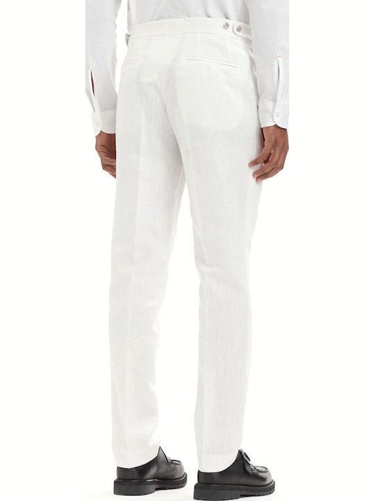 Henry Summer Men's Suit with Vest with Slim Fit White