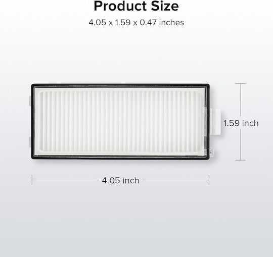 1404201514273 Hepa Filters Robot Vacuum Cleaner Compatible with Roborock 2 Pieces