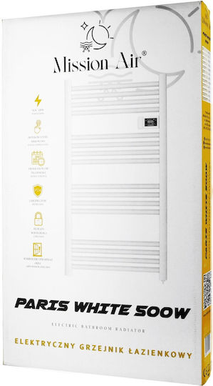 Mission Air Electric Towel Rail 500W 96x54cm White